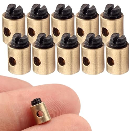 KGDUYC Câbles d'accélérateur de moto,Serre-câble de vélo 5 x 6 mm, câble d'accélérateur en laiton pour accélérateur de moto, scooter, compatible avec divers véhicules et outils de jardinage (10 pcs)