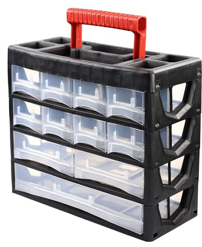 Dekton Storage Cabinet With Drawers- 11 drawers containing 8 removeable dividers| Perfect for storing screws, nails, nuts & bolts, wall plugs| Ideal for engineers, workshops & tool storage