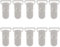 Hztuang 10 Pcs Enfants T-Forme en Plastique Sucette Clips Sucette Dummy Style Porte-Badge Blanc
