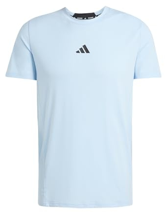 adidas Men's D4T Workout Shirt, Glow Blue, 3XL