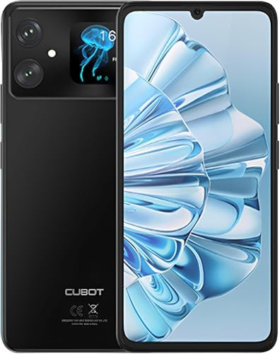 CUBOT A20 Handy Android 14 Dual Screen Smartphone 6,745 Zoll HD+IPS, Octa-Core Prozessor, 4GB RAM +128GB ROM, 48MP+16MP Kamera, 5100mAh Akku, Wi-Fi Dual SIM 4G Netzwerk -Schwarz