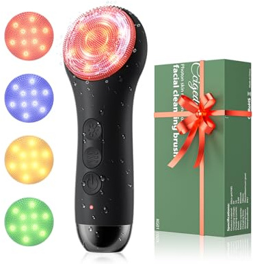 Ccigedy Face Scrubber, Electric Facial Cleansing Brush (Black)