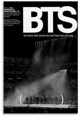 OREAUORN BTS(5) Poster, Wandkunst, Leinwand, ästhetisches Vintage-Poster, dekoratives Gemälde für Wohnzimmer, Schlafzimmer, 30 x 45 cm, ungerahmt, 14