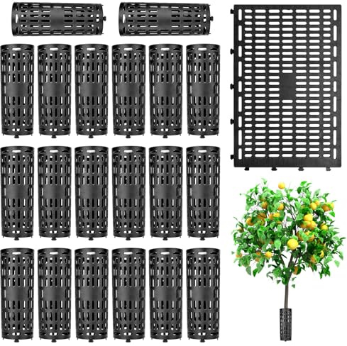LZMDISU Lot de 20 protections extensibles pour tronc d'arbre - Protection contre les écorces d'arbre, les plantes et les arbres, facile à utiliser, excellente protection contre les tondeuses, les