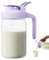 Comebachome Puche de lait en verre, pichet à étanche à 32 oz avec couvercle, bouteille de rangement, récipient lait en verre pour réfrigérateur
