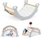 FANTASK Indoor Klettergerüst zum Wippen, Klettern und Krabbeln, Kletterdreieck mit weichem Kissen für Kinder ab 3 Jahre (Grau)