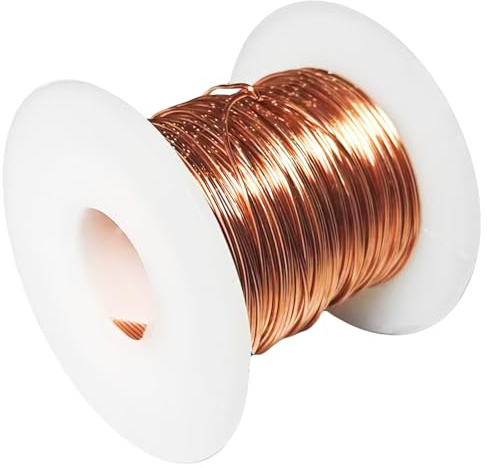 Filo di rame morbido calibro 20 C1100 - Filo di rame nudo puro al 99,9% for lavori fai da te/cablaggio elettrico/messa a terra/giardinaggio, 91 metri, 1 pz.