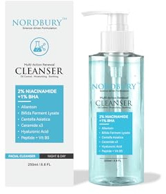 Renewal Face Wash with Salicylic Acid, Niacinamide, CICA, Ceramide & HA | Multi-action cleanser helps cleanse pores, remove buildup, and support hydration & smoother skin texture, 250ml