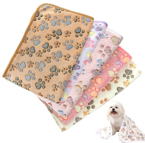Meerschweinchen Decke,5 Stück Meerschweinchen Fleecedecken(60 x 40 cm) | Waschbar Kleintier Fleece Bett Matte, Wiederverwendbare Haustierdecken für kleine Hunde Katzen Hamster Chinchillas Frettchen