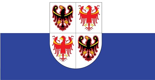 Trento Bandiera con stemma – Bandiera della città Trento (Trento) – Bandiera Marina Italiana / 200 x 120 cm