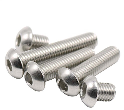 1/4 – 20 Button Head socket Cap viti,304 in acciaio INOX,10 pezzi, argento