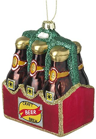 Gifts From Handpicked Bierkiste, Glas, Weihnachtskugel, Dekoration