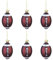 Toyvian Weihnachts Rugby Ornamente Weihnachtsbaum hängen Ball Rugby bälle Ornamente für Weihnachtsbaum Sport Party Decor 6 stücke (Rugby)