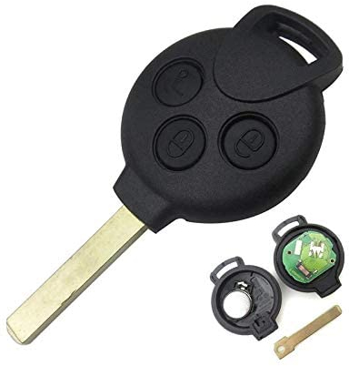 SALPIE Guscio per radiocomando con Frequenza a 433Mhz - Ricambio Copri Chiave Telecomando Auto, Compatibile Con Smart 451 Mercedes Benz 3 Tasti