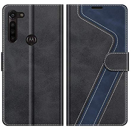 MOBESV Custodia per Motorola Moto G8 Power, Cover a Libro Magnetica Custodia in Pelle per Motorola Moto G8 Power, Elegante Nero