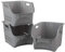 Cadineer 3-tier Grey Stackable Storage Basket Kitchen Stacking Storage Basket Bin