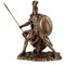 Veronese Leonidas mit Schild und Speer 19 cm Figur Feldherr Spartaner bronziert