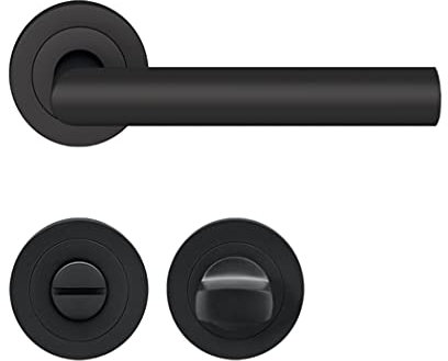 Karcher design Drückergarnitur ER 28 Rhodos WC 39-43 mm schwarz