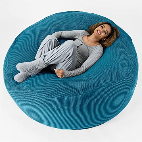 Lounge Pug - 'Mega-Mammoth' Sofa Sitzsack XXL - Schlafsofa - Ellos Gestrickter Türkis