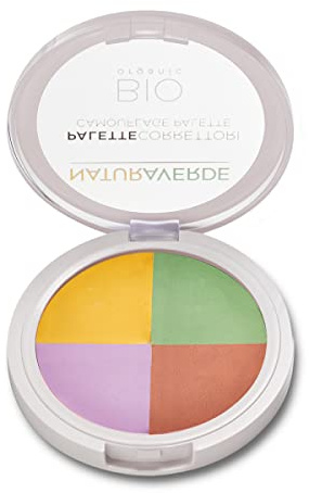 Naturaverde | BIO Make Up - Palette Correttori, Palette Camouflage Make Up, 4 Colori, Correttore Coprente, Correttore Occhiaie Donna, Correttore Occhi, 100% Natural Beauty, Cosmetici Make Up, 8gr