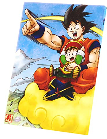 Goku und Sohn Gohan Dragon Ball Z Manga DBZ Wandbild Kunstdruck auf Leinwand (60 cm x 85 cm)