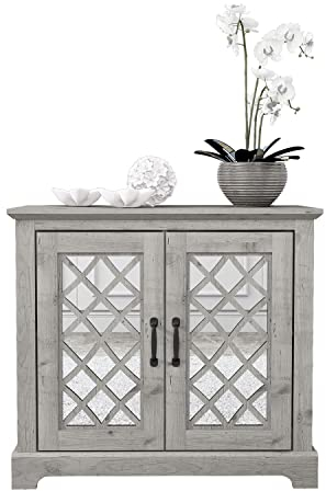 Galano Millicent mit 2 Türen Sideboard - Buffetschrank für Wohnzimmer - 40.1 x 82.3 x 74.7 cm - Mexikanisches Grau