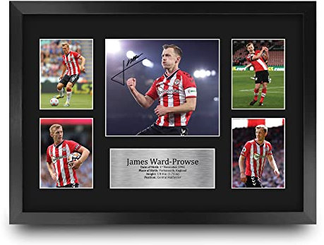 HWC Trading FR A3 James Ward-Prowse Southampton Printed Memorabilia Signed Autograph Photograph Display for Football Fans and Supporters - A3 Framed