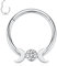 16G Septum Nasenring Silber Daith Ohrringe Chirurgenstahl Conch Ohrring Higned Segment Nahtloser Clicker Ring Septum Ring Septum Schmuck Rook Helix Knorpel Tragus Helix Ohrring 10mm (mit Mond)