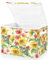 Mnsruu Storage Boxes with Lids, Shabby Chic Sunflower Poppy Daisy Large Storage Basket Organizer Shelves Cube Bin Toy Clothes Underbed