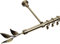 RENA Gardinenstange 19 mm Einfach | Metall-Einzelgardinenstange | Elegante klassische Gardinenstange mit geräuscharmen Rollen | Inklusive Montagezubehörset | Antik Gold 340cm |Bawaro