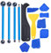 Fugenrobbe Werkzeug Schaber Kit, 13 Stück Fugenglätter Set Metallkugel Abzieher Silikonabzieher, Sealant Tool Fugenabzieher Profi Fugenwerkzeug Für Badezimmer Küche Raum DIY Tool Blau