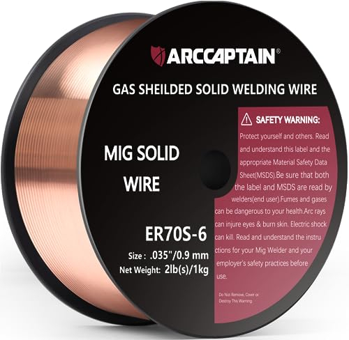ARCCAPTIAN Schutzgas Schweißdraht 0,8mm 1KG ER70S-6 MIG Schweißdraht für Schweißgerät MIG/MAG Schweißdraht with TÜV Geprüft, D100-1kg