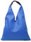 FrasiBags Schultertasche aus echtem Leder, hergestellt in Italien, Damen-Umhängetasche, Schultertasche aus Leder, groß, blau, 46x62x12