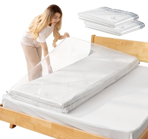 Vakuumbeutel Für Matratzen Bettdecken, 2 STÜCK 240x120 cm Vakuum-Aufbewahrungsbeutel für Matratzen, Kleidung, wasserdicht, verschließbar, wiederverwendbar, platzsparend, Kompressions-Matratze