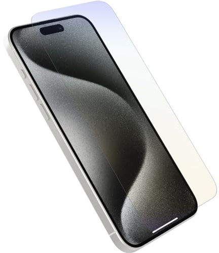 OtterBox Premium Pro Blue Light Glass Screen Protector for iPhone 15 Pro Max, Tempered Glass, Superior Scratch Protection, Survives Drops up to 6ft, Antimicrobial Protection, No Retail Packaging