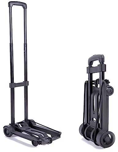 Chariot Pliable Double Roues Pivotantes Épicerie Diable Pliant KIRANDIE