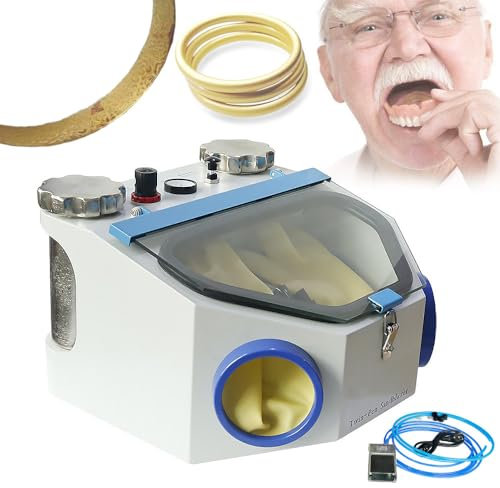 aallwwsso Sabbiatrice lucidante con ogiva Doppia, sabbiatrice da Laboratorio per la lucidatura di superfici Esterne in Metallo o Effetto Smerigliato