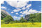 ARTland Wanddeko Poster & Kunstdrucke Wandposter 120x80 cm Querformat Landschaften Idyll Wiese Bäume Ahorn Berge Alpen Österreich U4XE
