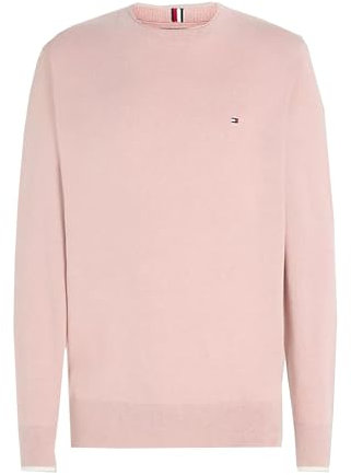 Tommy Hilfiger Mouline Organic Cotton C Neckmw0Mw34791 Pull-Over, Pink (Teaberry Blossom), M Homme