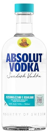 Absolut Vodka, Vodka premium svedese con grano e acqua di Ahus, vol 40%, 70CL