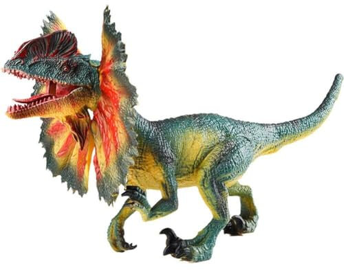 Tsffae 1 Stück Dinosaurier-Spielzeug Dilophosaurus-Figuren Beweglichem Mund, Realistische Pädagogische Dinosaurier-Figuren Als Geburtstagsgeschenk, Kinderspielzeug, Partygeschenk