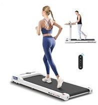 BLACK LORD Intelligentes Gehpad, 2-in-1-Laufband unter dem Schreibtisch für das Home-Office, tragbares Walking-Jogging-Gerät mit App und Fernbedienung, Aufzeichnung von Fitnessdaten, Weiß