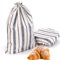 WEIFUTCH Brotbeutel für hausgemachtes Brot mit Schalenabdeckung, 45 x 30,5 cm, wiederverwendbar, Leinen, Sauerteig-Brotbeutel, Backzubehör, Brotaufbewahrung, Einweihungsgeschenk, 3 Stück