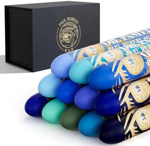 Paul Rubens Ölpastellkreiden, 12 Meeresfarben Super Jumbo HaiYa Künstler Weiche Ölpastellkreiden Lebhaft und Cremig, Kunstbedarf für Künstler, Anfänger, Studenten, Kunst Malerei Zeichnung