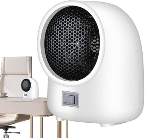 Radiateur Soufflant, Minis Chauffage Électrique Portable, Petit Chauffage, Chauffe Rapide, Protection Contre La Surchauffe, Petit Chauffage D'espace, Chauffage Sans Fil, pour Salle De Bain