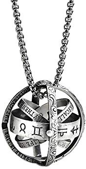 Sterling Silber Astronomische Kugel Kugel Deformation Ring Cosmic Finger Ring Cool Locket Ring für Liebhaber Frauen Männer