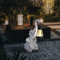mikilov Elefanten Harz Statue mit Solar Laterne (Trunk L）40cm Statue Dekoration, Rasen Statue, Garten Home Decor, Skulptur Ornament, Tierfigur für Balkon Garten