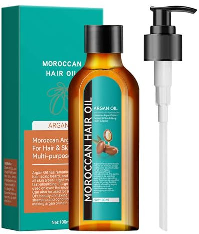Maroccainöl Haaröl100Ml, Intensives Haaröl Mit Arganöl Aus Marokko, Marokkanisches Haarpflegeöl, Natürliche Pflege Für Trockenes & Geschädigtes Haar, Minimiert Spliss, Glanzspendend