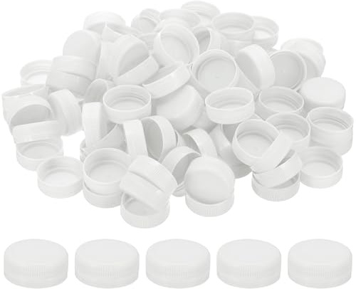 PATIKIL 38mm/1.5 Inner Plastic Bottle Cap, 200Pcs Replacement Screw Bottle Cap Storage Jug Lids for Craft DIY Juice Water Milk, White