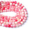 120 pezzi 6 mm rosa tormalina giada 2 fili di perle di pietra per la creazione di gioielli fai da te
